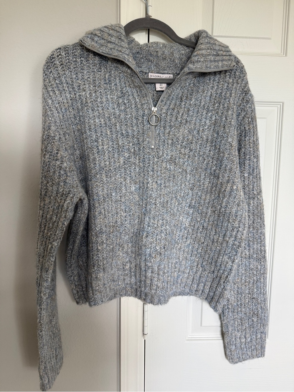 Sincerely Jules Quarter Zip Sweater NWOT - Size L